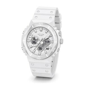 Activa Exon X Men's White Analog Digital Sport Watch 48mm New